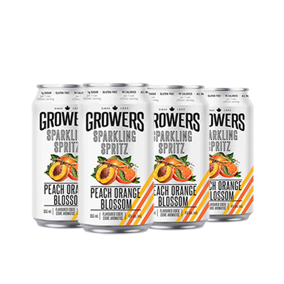 TAG Liquor Stores BC-GROWERS SPRITZERS PEACH ORANGE 6 CANS