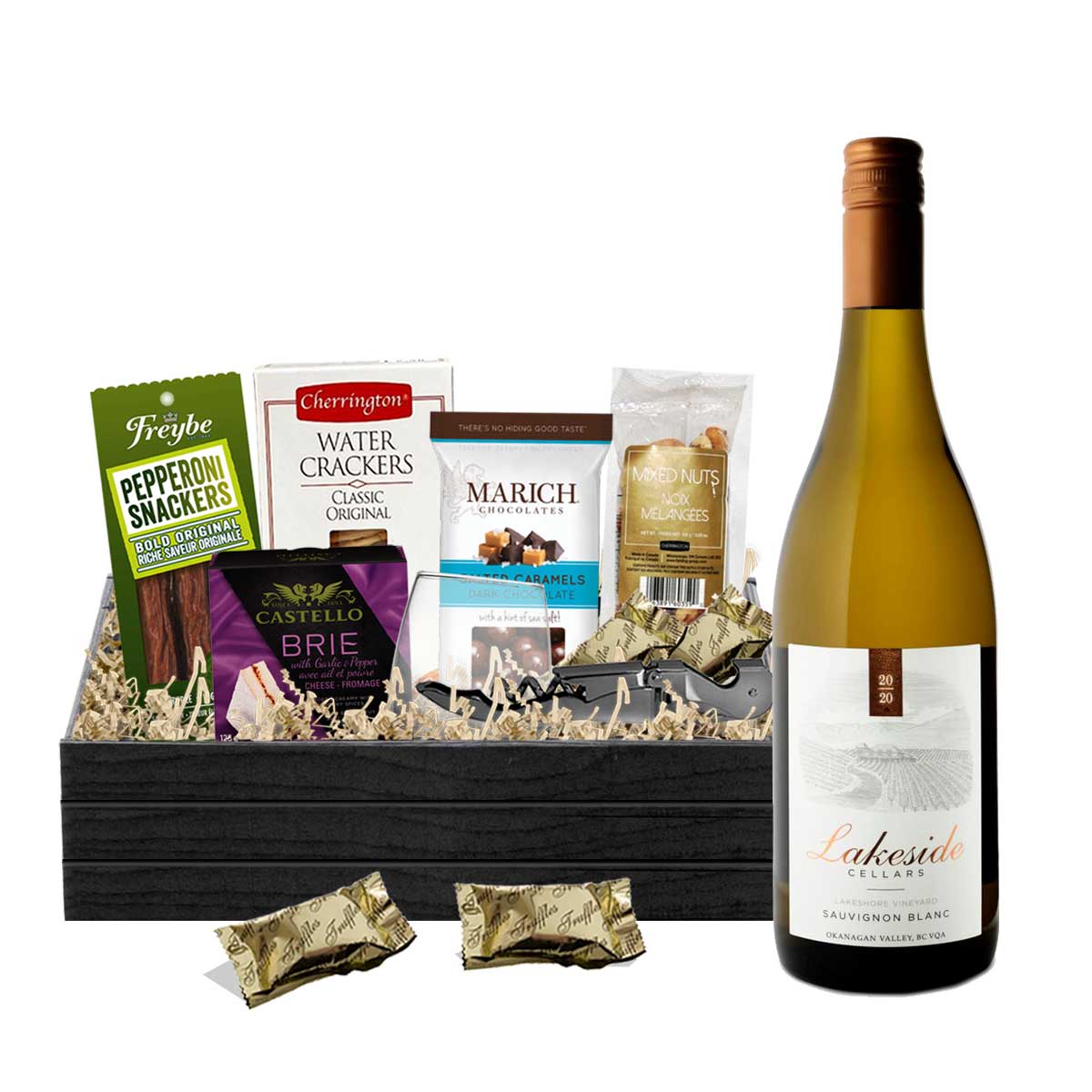 Lakeside Cellars Sauvignon Blanc 750ml Gift Basket