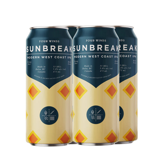 TAG Liquor Stores Liquor Gift Delivery Canada - 4 Winds Sunbreak West Coast IPA 4 Pack Cans