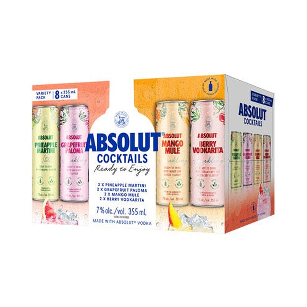 Absolut Cocktails Variety 8 Can Pack