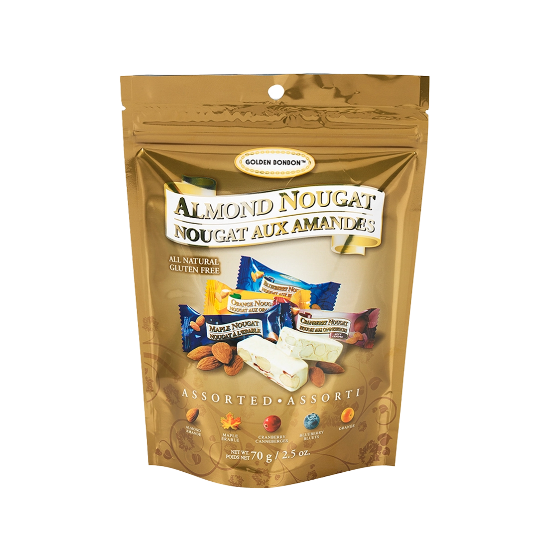 Golden Bon Bon Assorted Almond Nougat 70Gram