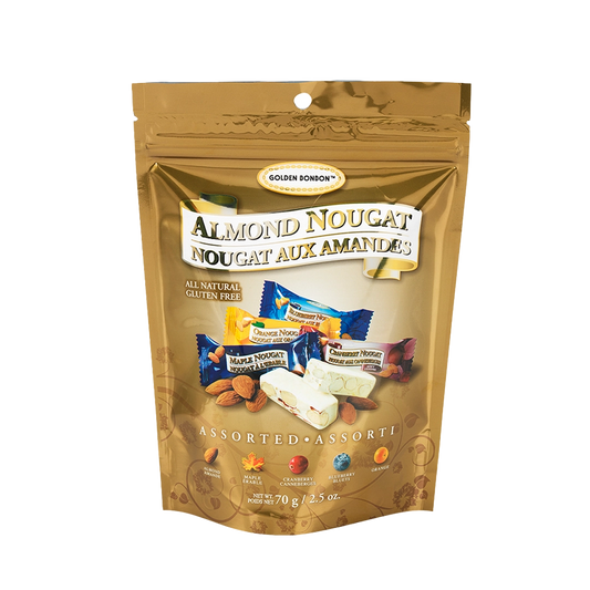 Golden Bon Bon Assorted Almond Nougat 70Gram