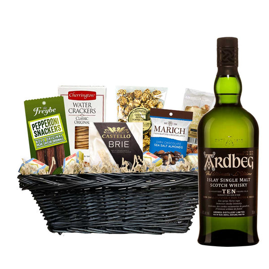 TAG Liquor Stores Canada Delivery-Ardbeg 10 Year Scotch 750ml Corporate Gift Basket-spirits-tagliquorstores.com