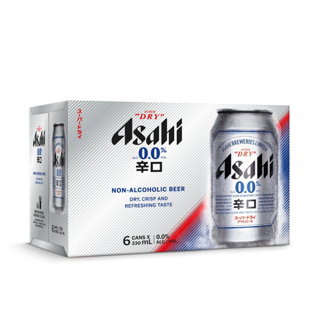 Asahi Super Dry Non-Alcoholic 0.0 6 Pack Cans