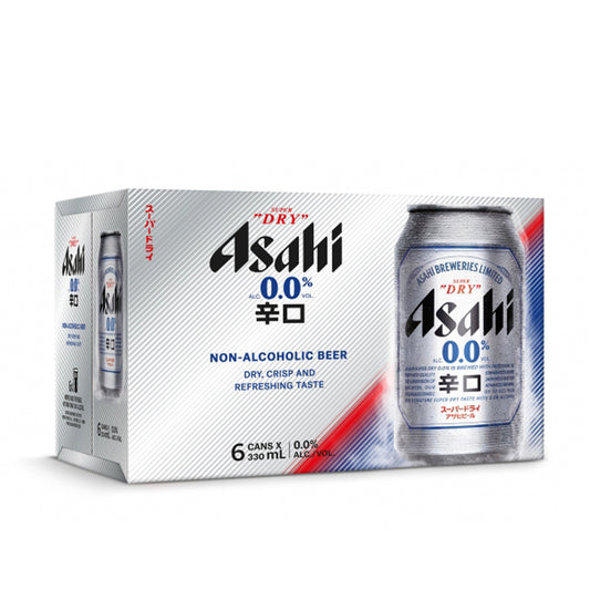 TAG Liquor Stores Liquor Gift Delivery Canada - Asahi Super Dry Non-Alcoholic 0.0 6 Pack Cans