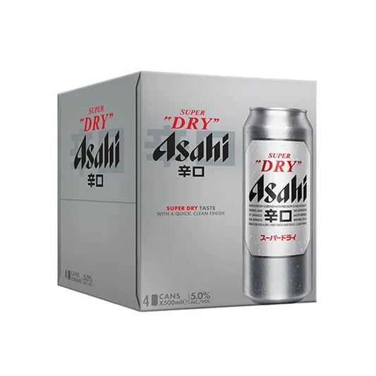 Asahi Super Dry 4 Pack Cans