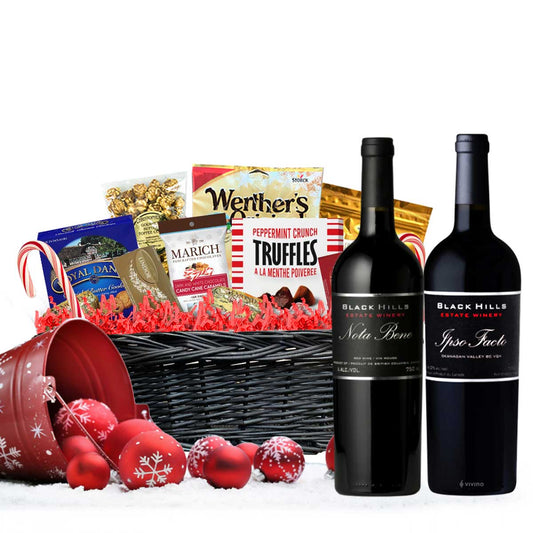 TAG Liquor Stores BC - Black Hills Nota Bene & Ipso Facto 750ml Christmas Gift Basket-