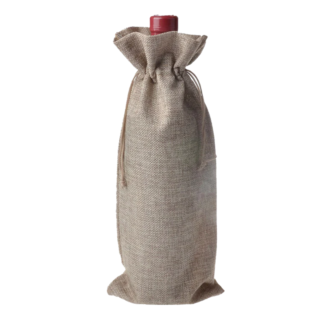 TAG Liquor Stores Liquor Gift Delivery Canada - Red or Brown Burlap Wine Bag