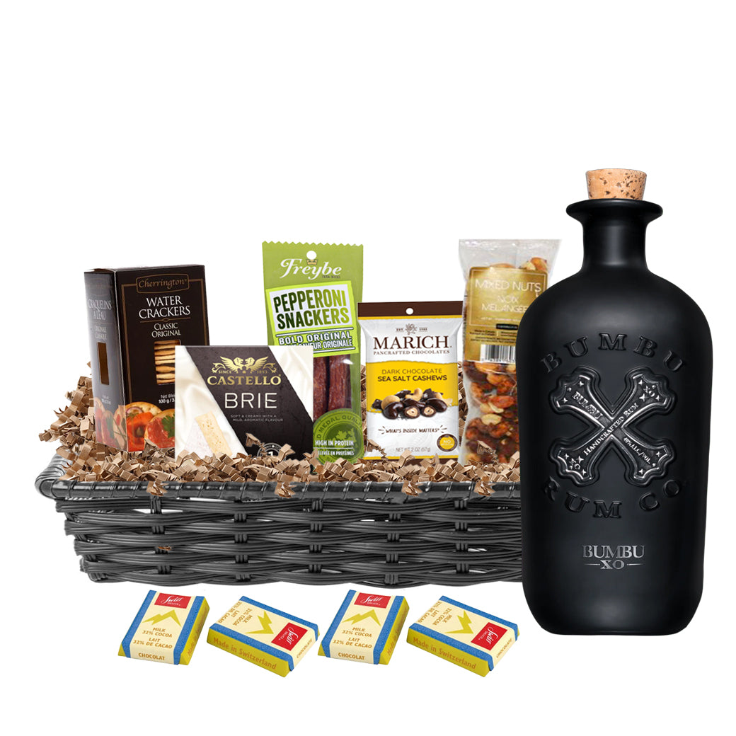 TAG Liquor Stores Liquor Gift Delivery Canada - Bumbu XO Rum 750ml Gift Basket