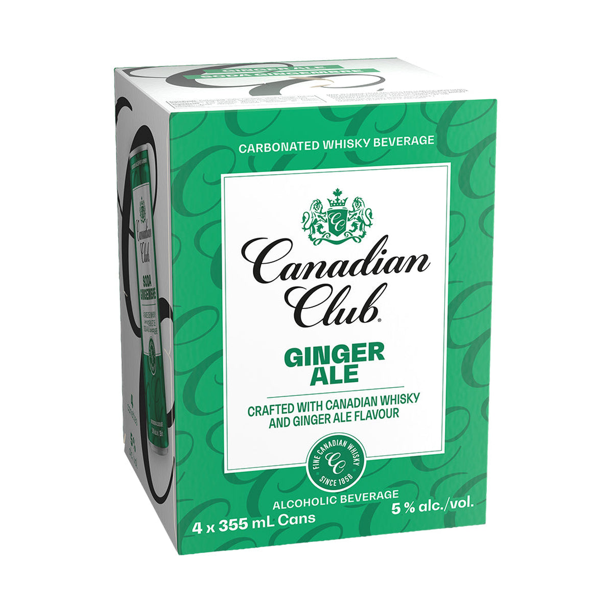 Canadian Club Whisky & Ginger Ale 4 x 355 mL