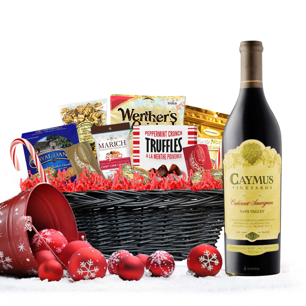 TAG Liquor Stores BC - Caymus Cabernet Sauvignon 750ml Christmas Gift Basket-