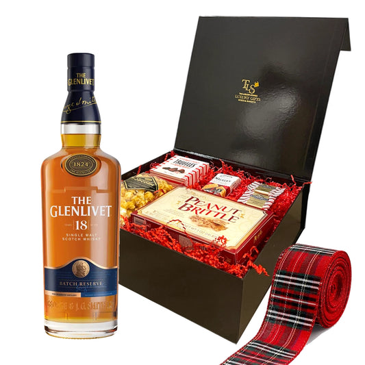 Glenlivet 18 Year Old Single Malt Scotch Whisky 750ml Christmas Gift Box
