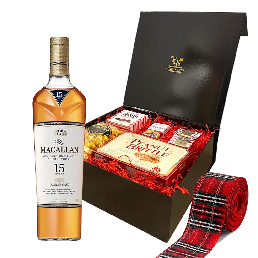 Macallan 15 Year Old Double Cask Scotch Whisky 750ml Christmas Gift Box