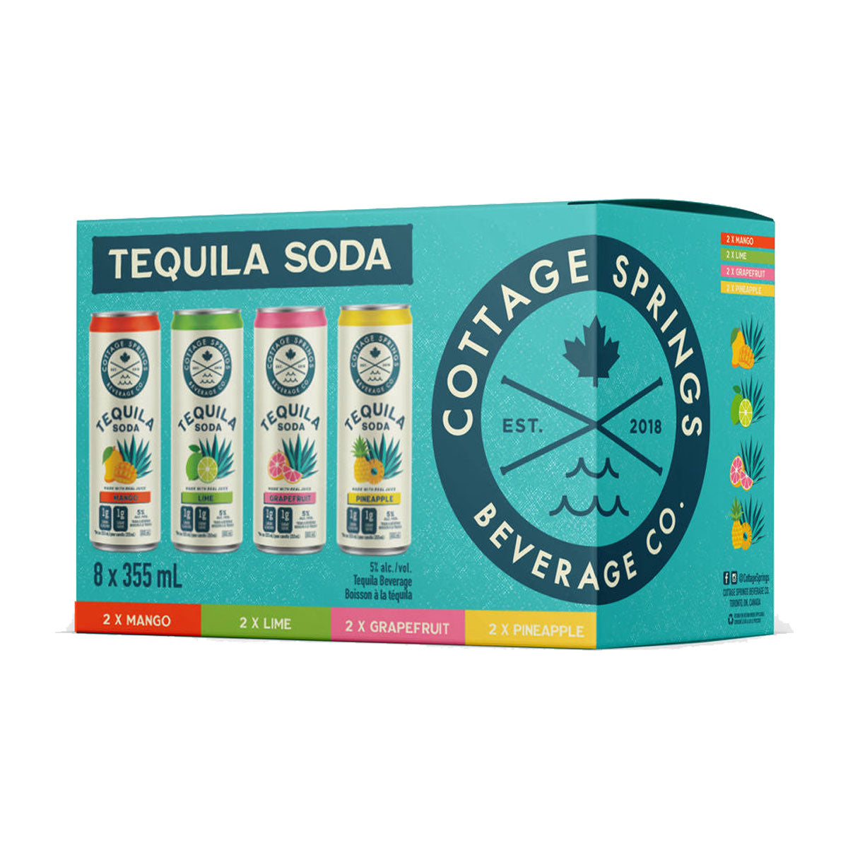 TAG Liquor Stores BC - Cottage Springs Tequila Soda 12 Can Mixed Pack