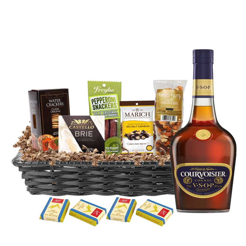 TAG Liquor Stores Liquor Gift Delivery Canada - Courvoisier VS Cognac 750ml Gift Basket