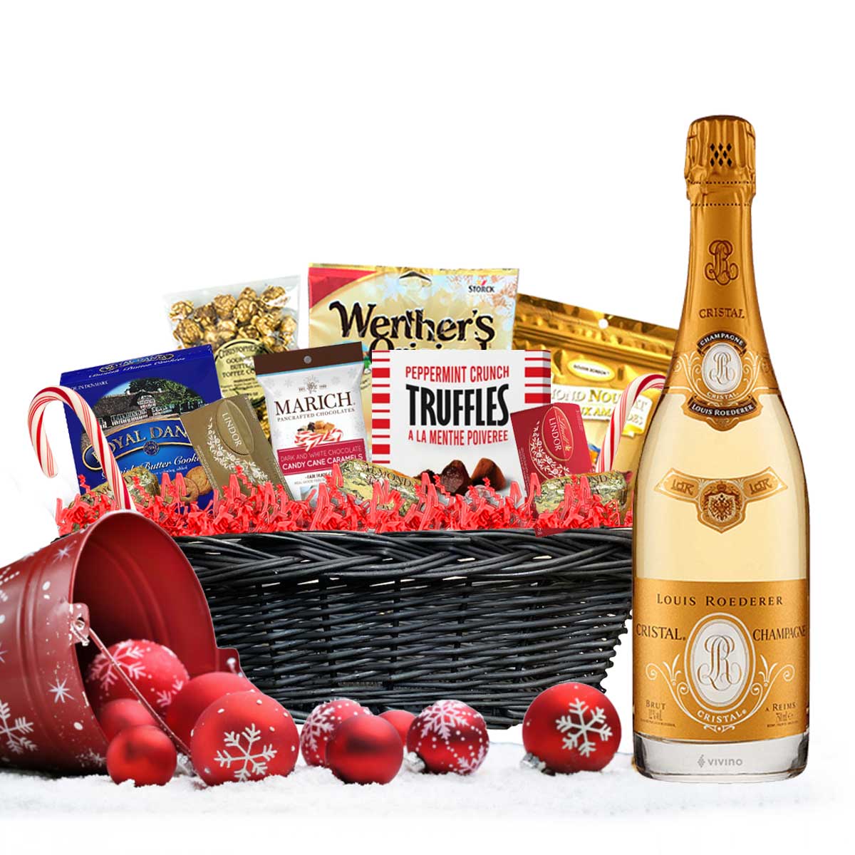 TAG Liquor Stores BC - Cristal Champagne 750ml Christmas Gift Basket-