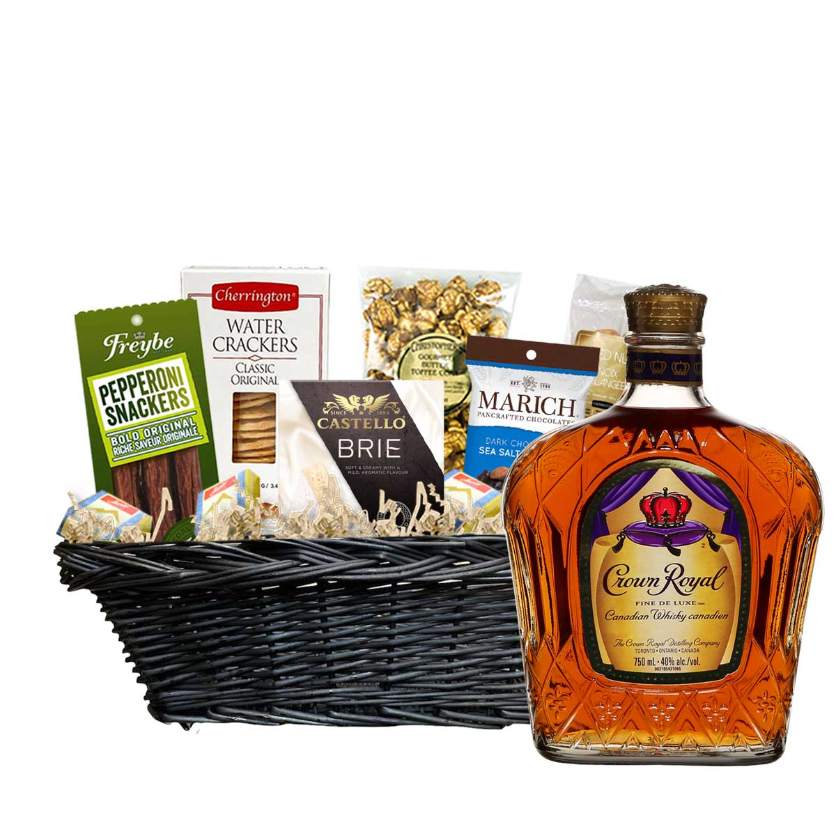 TAG Liquor Stores Canada Delivery-Crown Royal Whisky 750ml Corporate Gift Basket-spirits-tagliquorstores.com