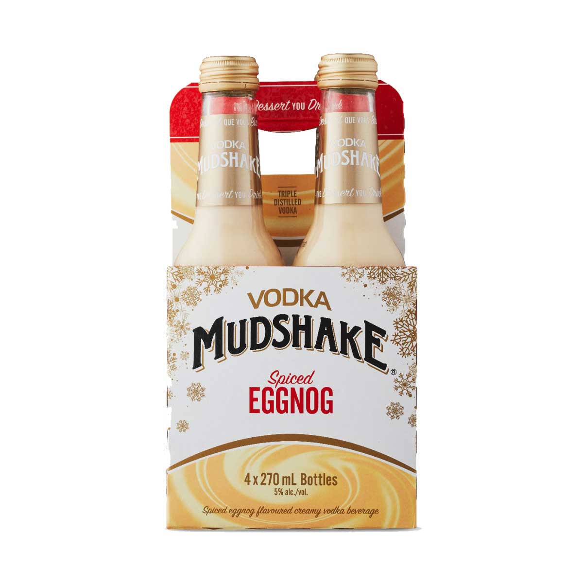 TAG Liquor Stores Canada Delivery-Spiced Eggnog Vodka Mudshake 4 Pack Bottles-spirits-tagliquorstores.com