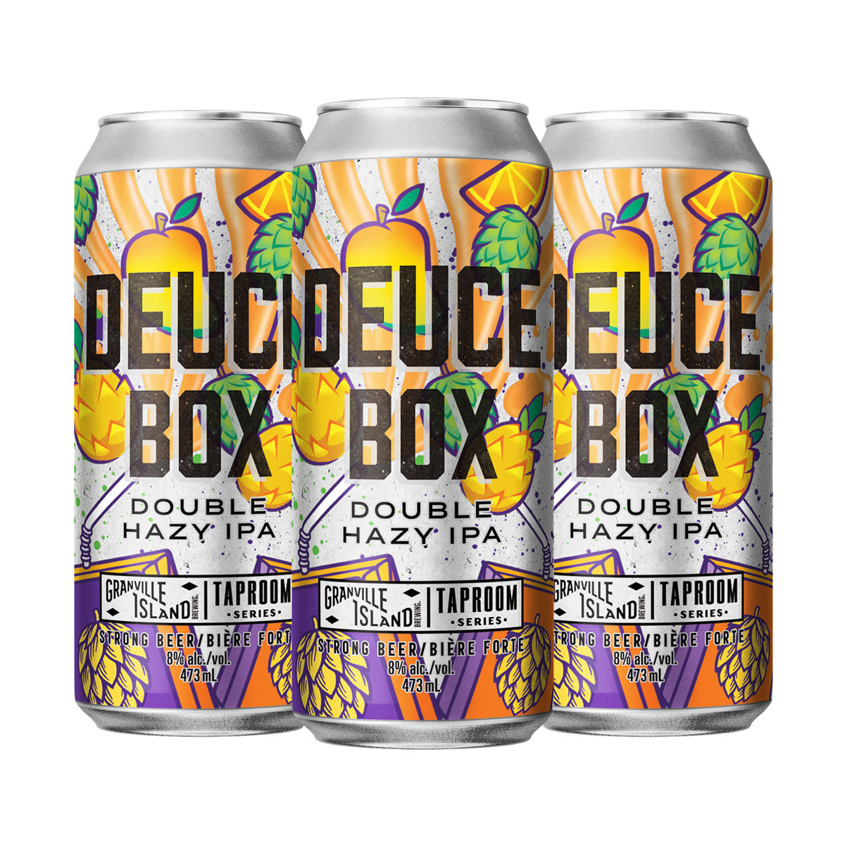 TAG Liquor Stores BC - Granville Island Brewing Deucebox Double Hazy IPA 4 Pack Cans