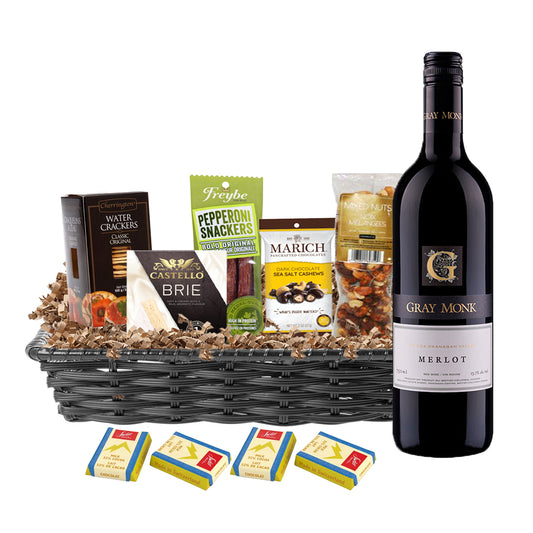 TAG Liquor Stores Liquor Gift Delivery Canada - Gray Monk Merlot 750ml Gift Basket