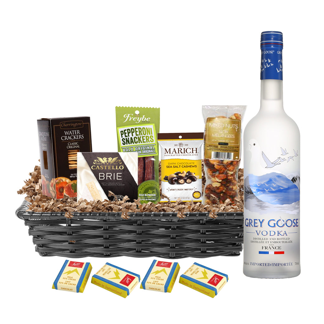 TAG Liquor Stores Liquor Gift Delivery Canada - Grey Goose Vodka 750ml Gift Basket