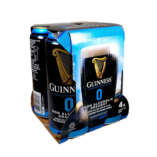 TAG Liquor Stores Canada Delivery -Guinness 0 Non-Alcoholic 4 pack Tall Cans -tagliquorstores.com