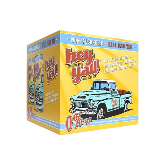Hey Y'all Non-Alcoholic Iced Tea 4 Pack Cans