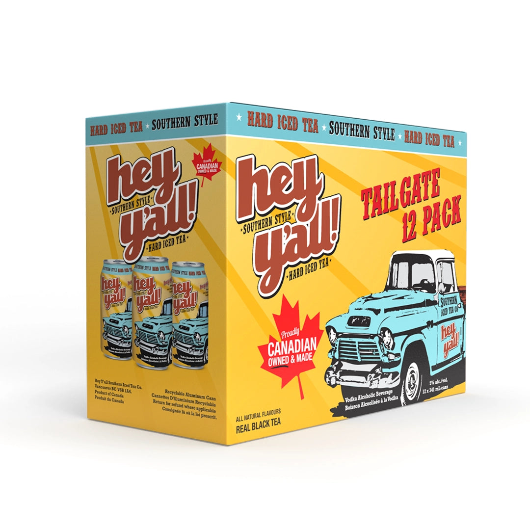 Hey Y'all Original Hard Iced Tea Tailgate 12 Pack Cans