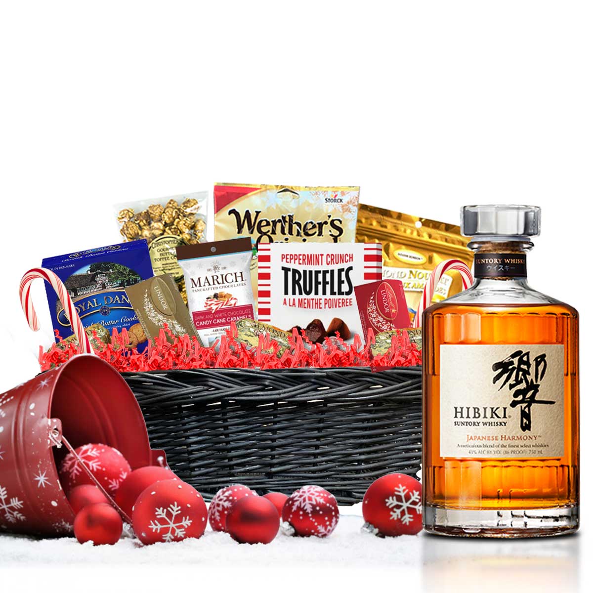 TAG Liquor Stores BC - Hibiki Suntory Whisky 750ml Christmas Gift Basket-