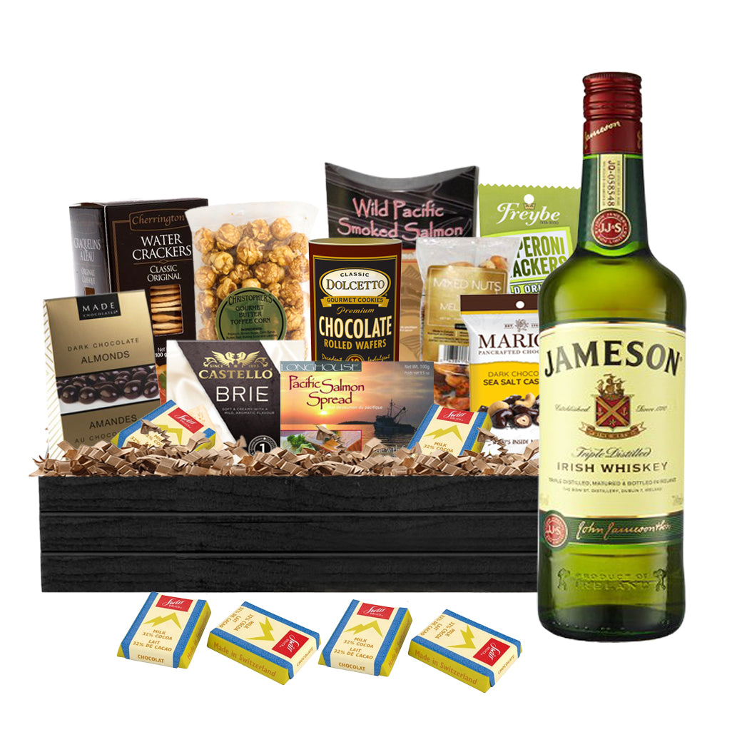 Jamesons Irish Whiskey 750ml Gift Basket