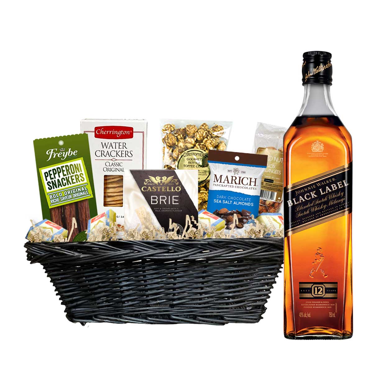 TAG Liquor Stores Canada Delivery-Johnnie Walker Black Scotch 750ml Corporate Gift Basket-spirits-tagliquorstores.com