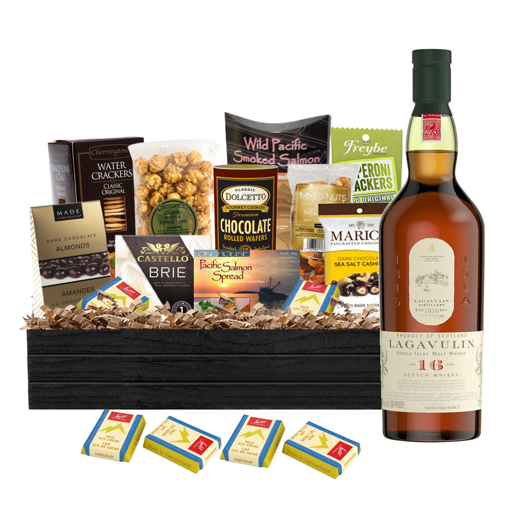 TAG Liquor Stores Liquor Gift Delivery Canada - Lagavulin 16 Year Old Scotch Whisky 750ml Gift Basket