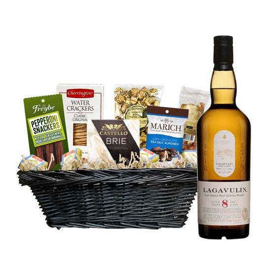 TAG Liquor Stores Canada Delivery-Lagavulin 8 Year Scotch 750ml Corporate Gift Basket-spirits-tagliquorstores.com