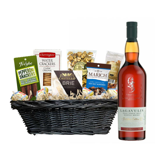 TAG Liquor Stores Canada Delivery-Lagavulin Distillers Edition Scotch 750ml Corporate Gift Basket-spirits-tagliquorstores.com