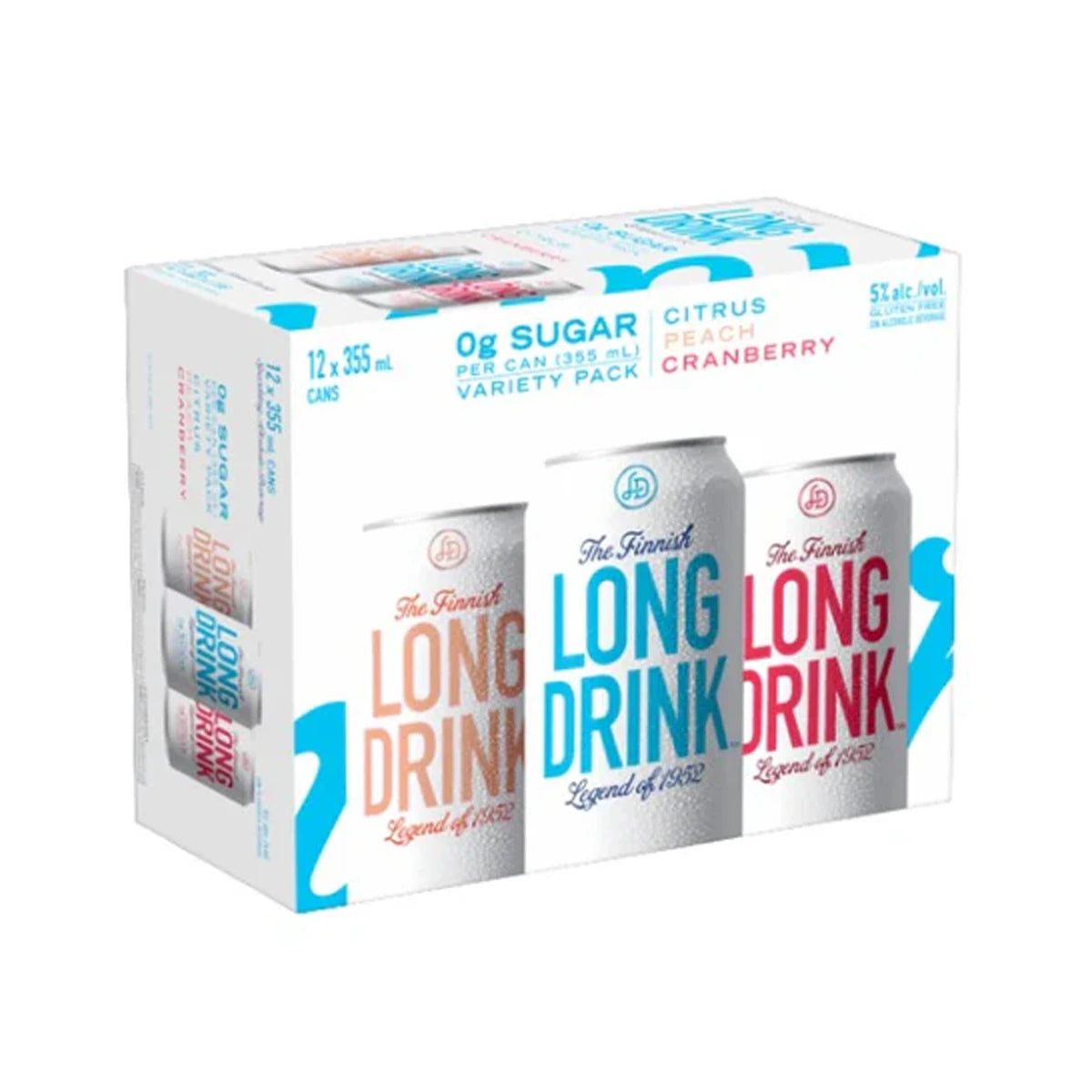 The Finnish Long Drink Zero Sugar 12 Can Variety Pack