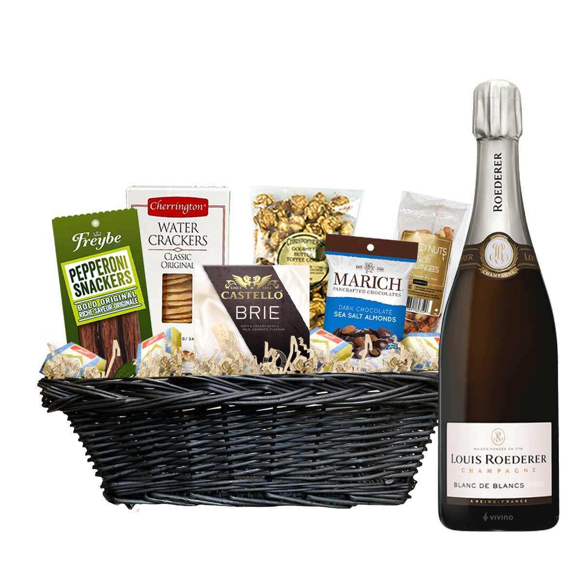 TAG Liquor Stores Canada Delivery-Louis Roederer Blanc De Blancs Champagne 750ml Corporate Gift Basket-wine-tagliquorstores.com