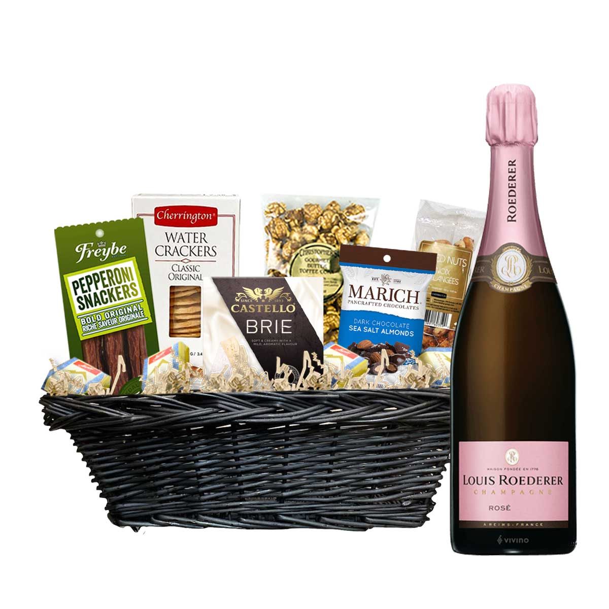 TAG Liquor Stores Canada Delivery-Louis Roederer Rose Champagne 750ml Corporate Gift Basket-wine-tagliquorstores.com