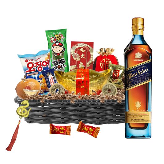 Lunar New Year Johnnie Walker Blue Label 750ml Gift Basket