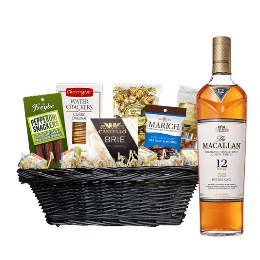 TAG Liquor Stores Canada Delivery -Macallans 12 Year Scotch 750ml Corporate Gift Basket -tagliquorstores.com