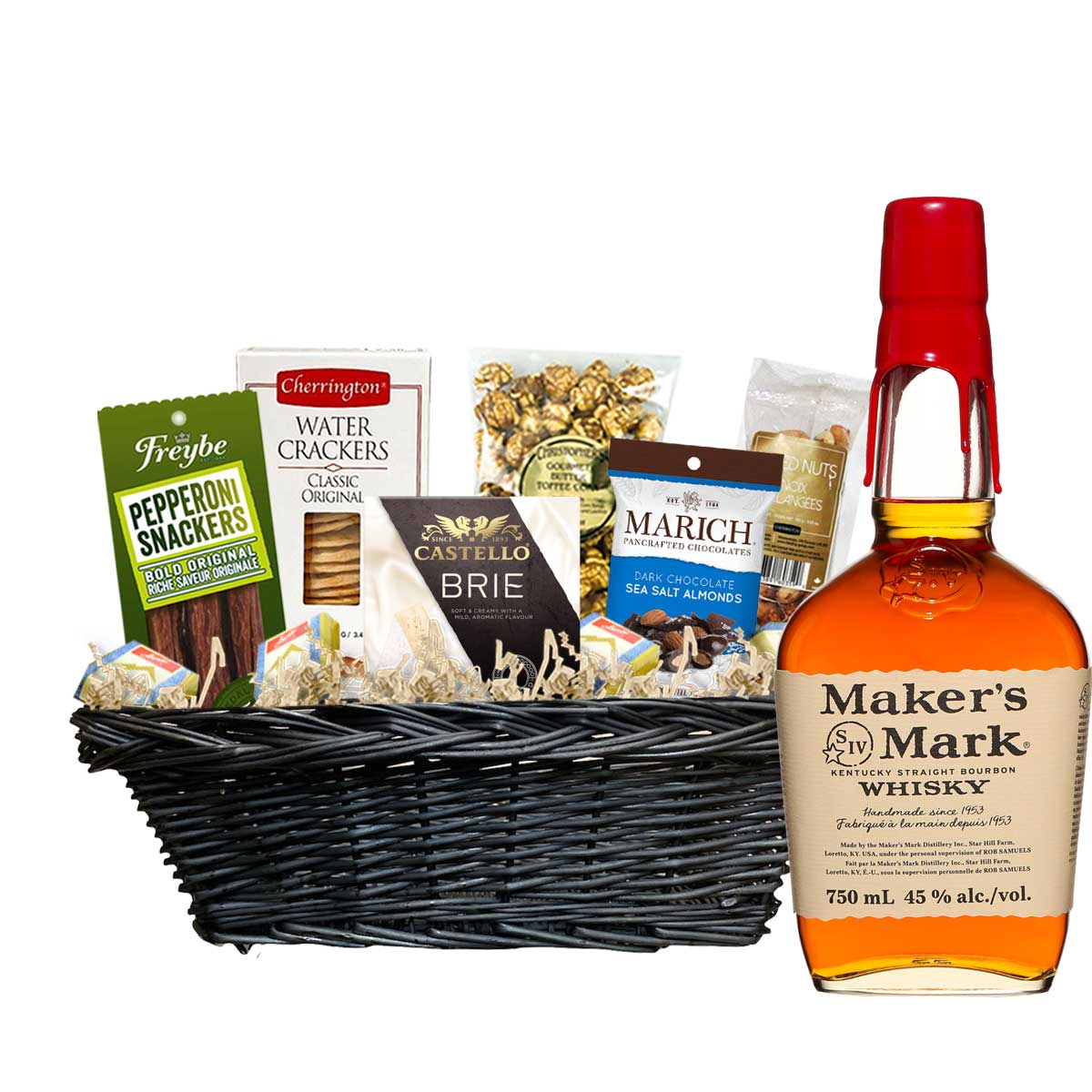 TAG Liquor Stores Canada Delivery-Woodford Reserve Bourbon 750ml Corporate Gift Basket-spirits-tagliquorstores.com