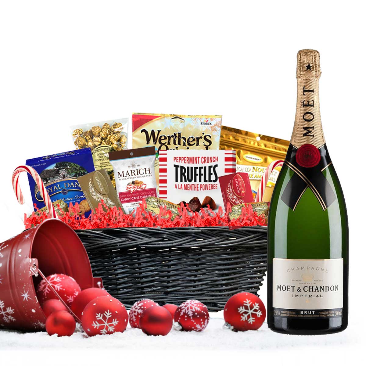 TAG Liquor Stores BC - Moet Champagne 750ml Christmas Gift Basket-