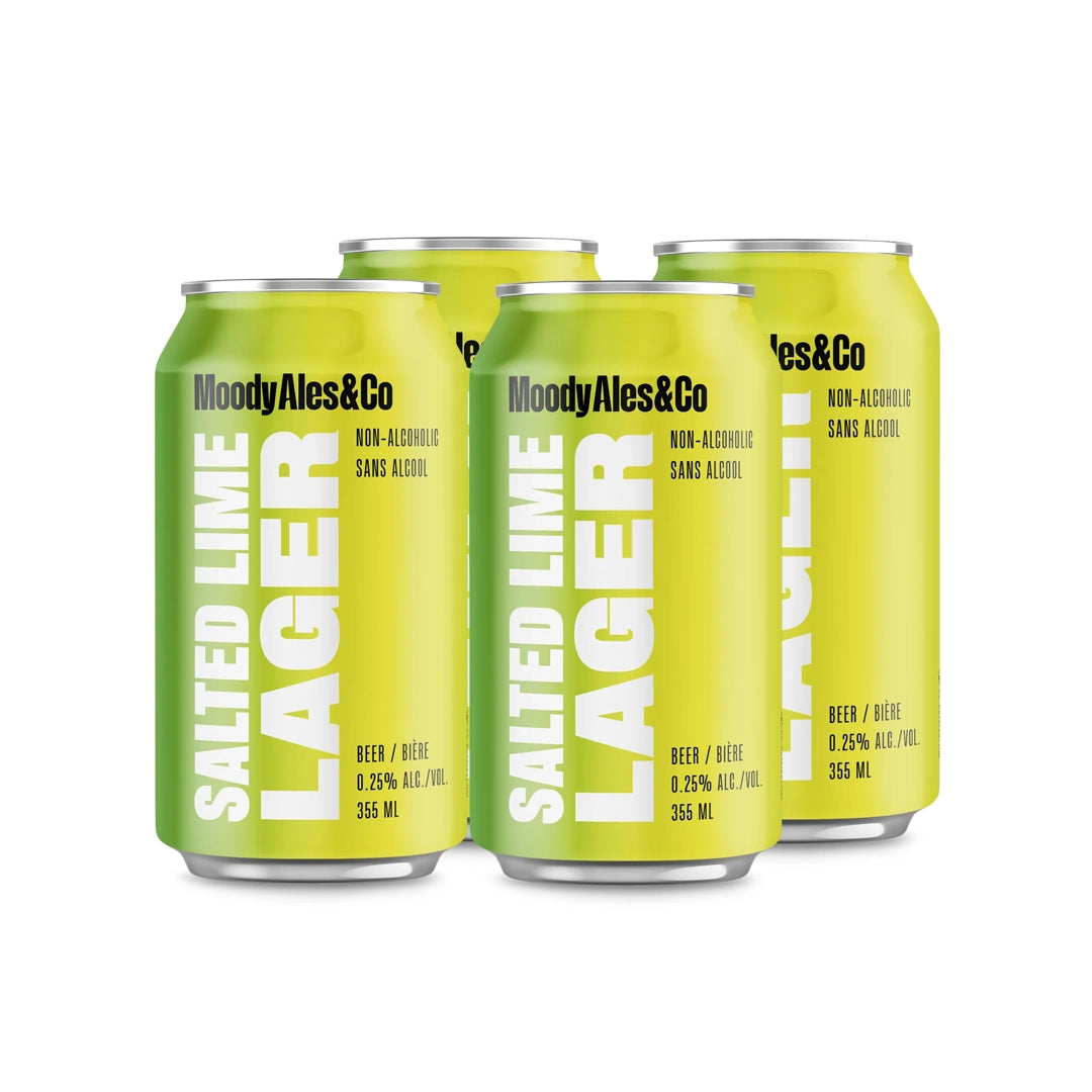Moody Ales Salted Lime Non-Alcoholic Beer 4 Pack Cans