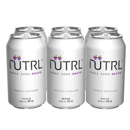 TAG Liquor Stores BC - Nutrl Vodka Soda Grape 6 Pack Cans-ready to drink