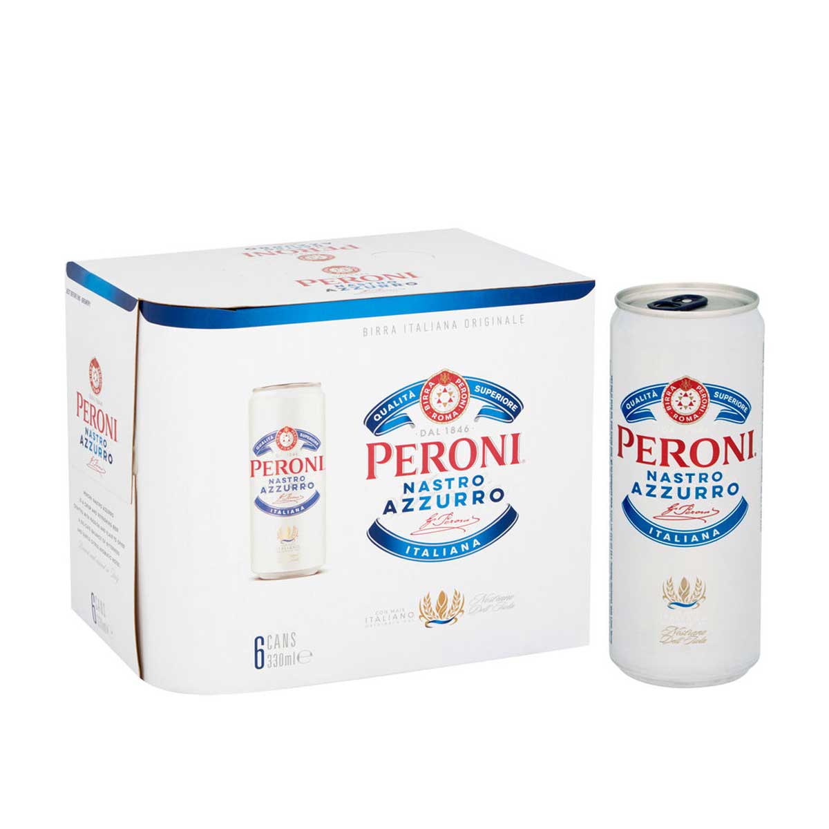 Peroni Nastro Azzurro 6 Pack Cans