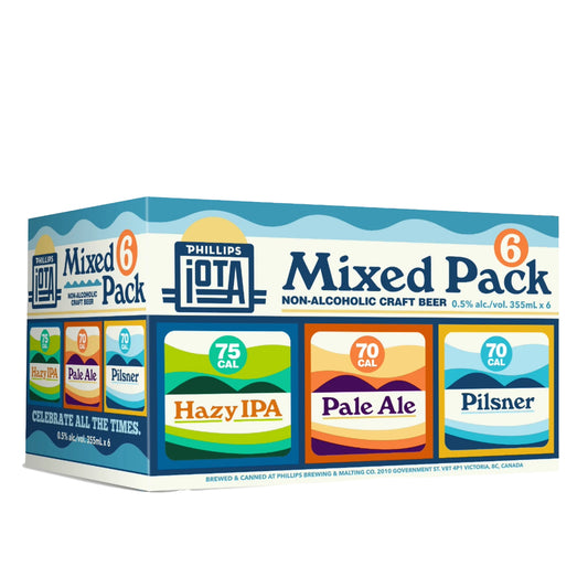 TAG Liquor Stores Liquor Gift Delivery Canada - Phillips Brewing iOTA Mixed Pack Non-Alcoholic Beer 6 Pack Cans