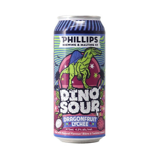 Phillips Brewing Dino Sour Dragonfruit & Lychee 473 mL