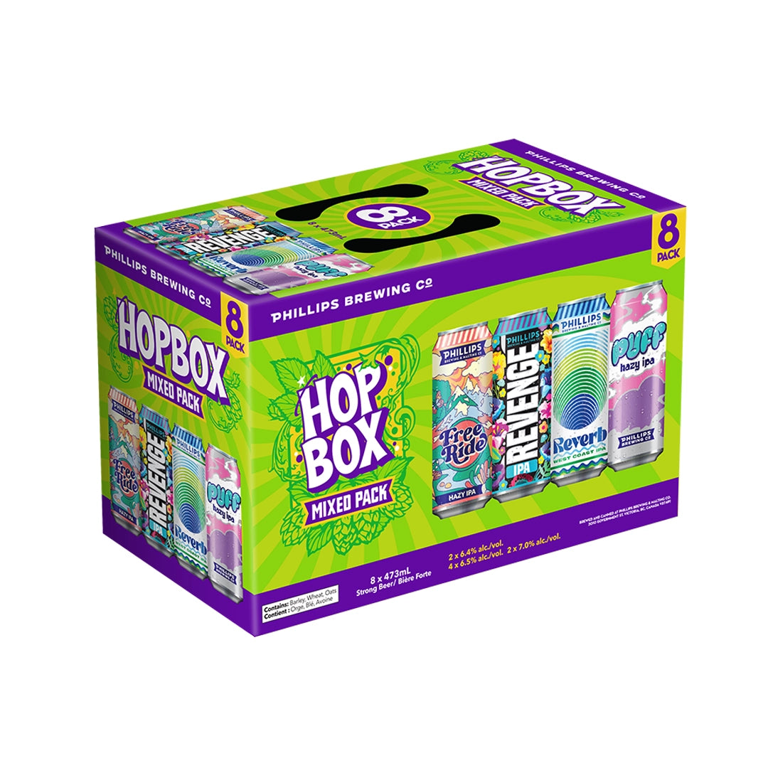 Phillips. I Box Phillips Brewing Hop Box Mixed Pack 8 Cans – tagliquorstores.com