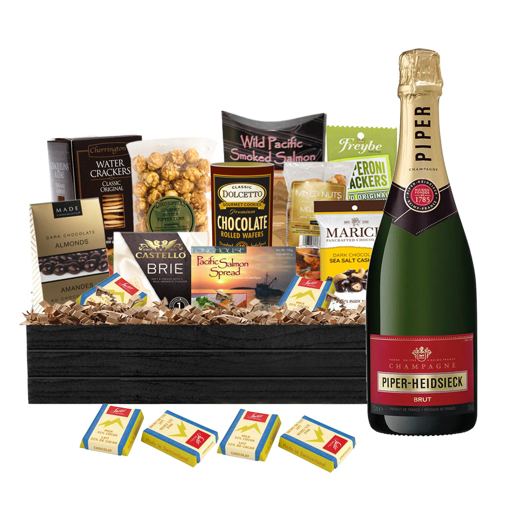 TAG Liquor Stores Liquor Gift Delivery Canada - Piper-Heidsieck Brut Champagne 750ml Gift Basket