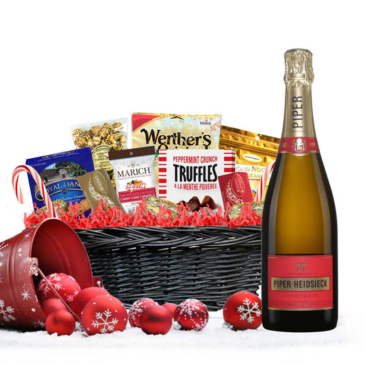 TAG Liquor Stores BC - Piper Heidsieck Champagne 750ml Christmas Gift Basket-