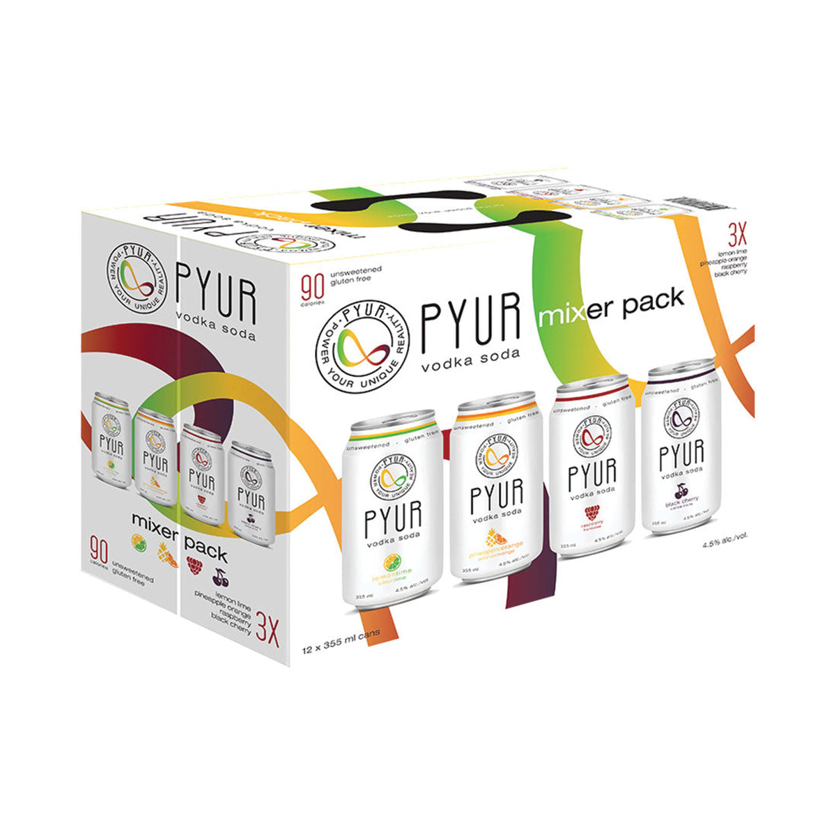 Pyur - Vodka Soda Mixer 12 Cans x 355 mL